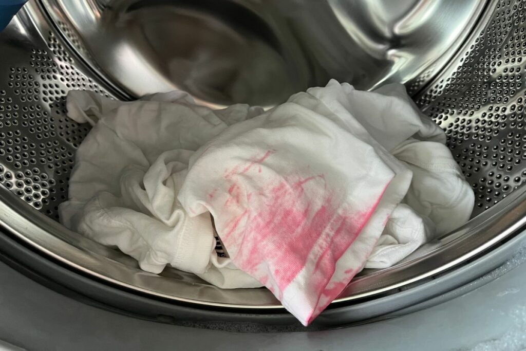 White Clothes Turning Red Pink After Washing with Bleach